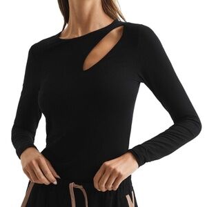 REISS Aubrey Cut-Out Long Sleeve Top NWOT Size Small